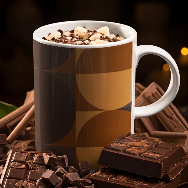 Brown Circles  Coffee Mug (Mugs)