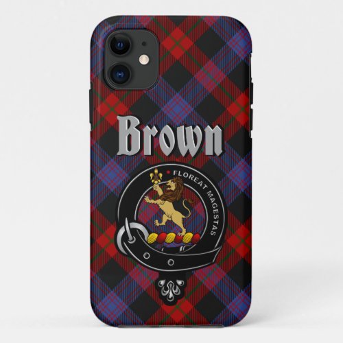 Brown Clan Badge  Tartan Phone Case