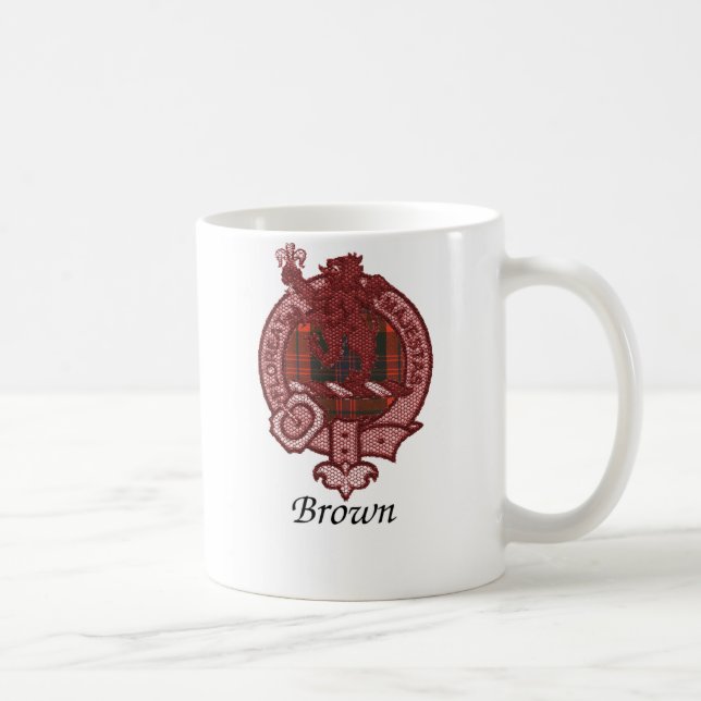 Brown Clan Crest Coffee Mug (Right)