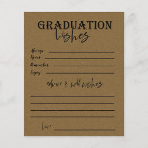 Brown Class Of 2026 Photo Graduation Advice Card