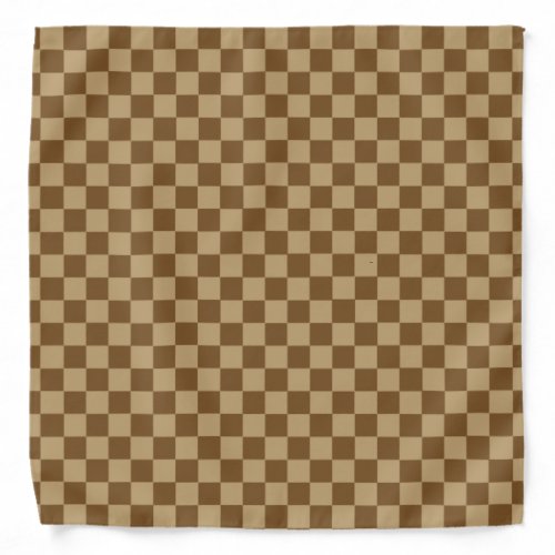 Brown Classic Checkerboard by Shirley Taylor Bandana