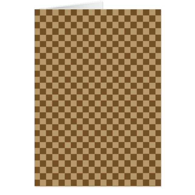 Brown Classic Checkerboard by Shirley Taylor Cards (Front)