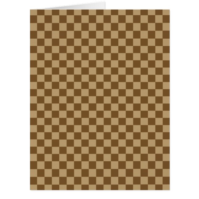 Brown Classic Checkerboard by Shirley Taylor Cards (Front)