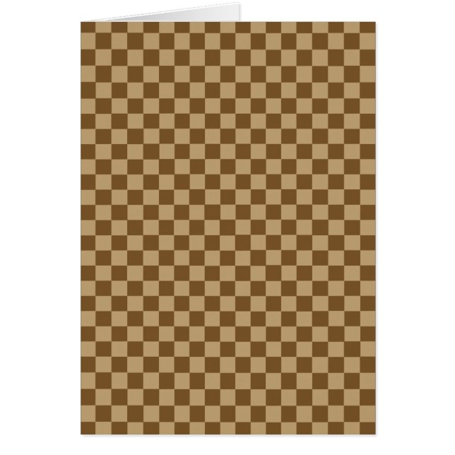Brown Classic Checkerboard by Shirley Taylor Cards (Front)
