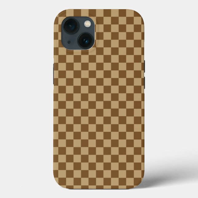 Brown Classic Checkerboard by Shirley Taylor Case-Mate iPhone Case (Back)
