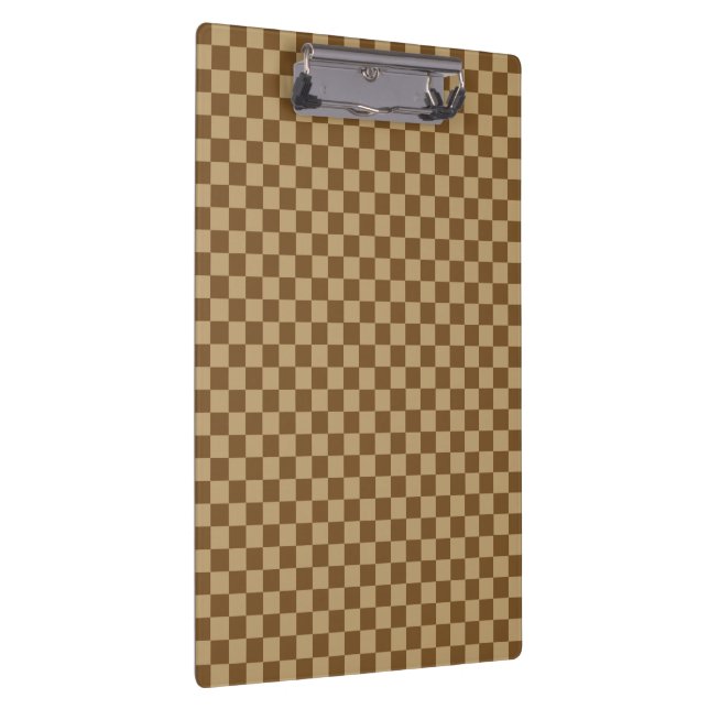 Brown Classic Checkerboard by Shirley Taylor Clipboard (Right)