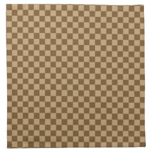 Brown Classic Checkerboard by Shirley Taylor Cloth Napkin