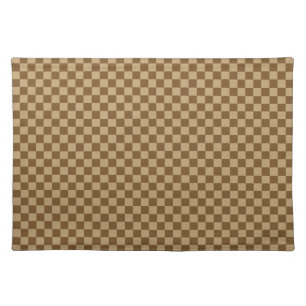 Brown Classic Checkerboard by Shirley Taylor Cloth Placemat