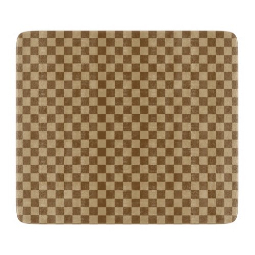 Brown Classic Checkerboard by Shirley Taylor Cutting Board