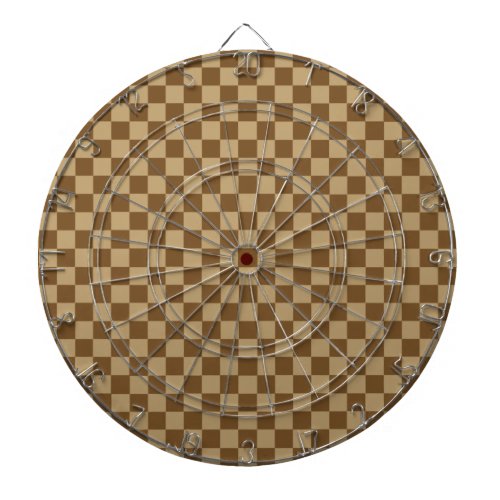 Brown Classic Checkerboard by Shirley Taylor Dartboard