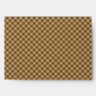 Brown Classic Checkerboard by Shirley Taylor Envelope