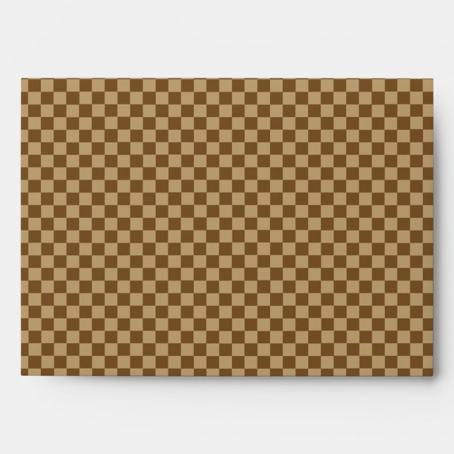 Brown Classic Checkerboard by Shirley Taylor Envelope (Front)