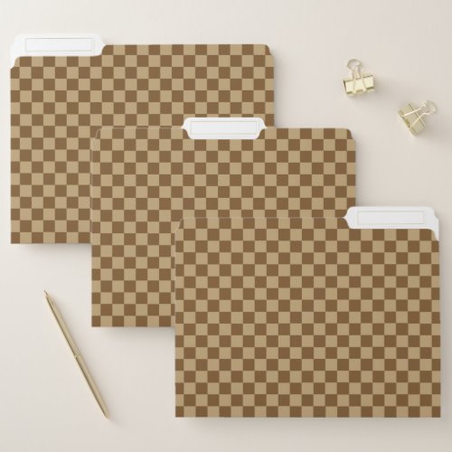 Brown Classic Checkerboard by Shirley Taylor File Folder