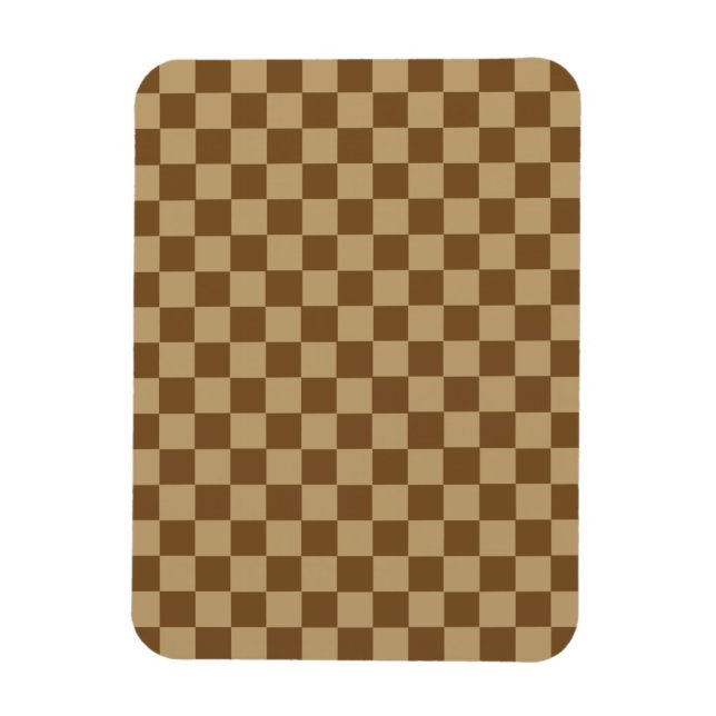 Brown Classic Checkerboard by Shirley Taylor Magnet (Vertical)