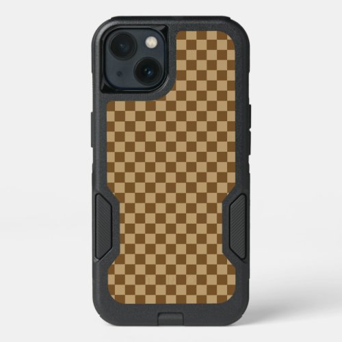 Brown Classic Checkerboard by Shirley Taylor iPhone 13 Case