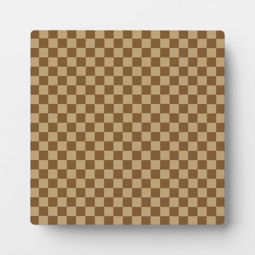 Brown Classic Checkerboard by Shirley Taylor Plaque