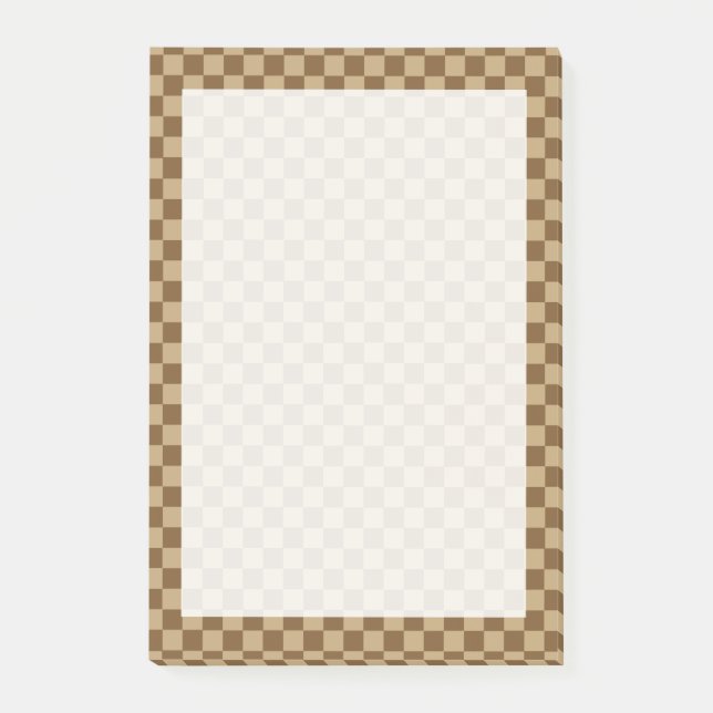 Brown Classic Checkerboard by Shirley Taylor Post-it Notes (Front)