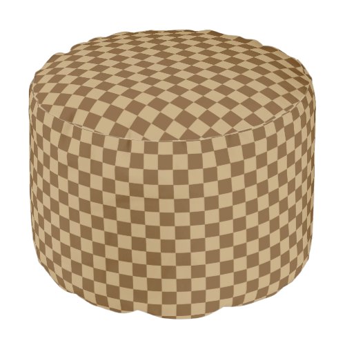 Brown Classic Checkerboard by Shirley Taylor Pouf