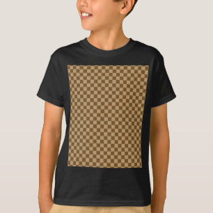 Brown Classic Checkerboard by Shirley Taylor T-Shirt