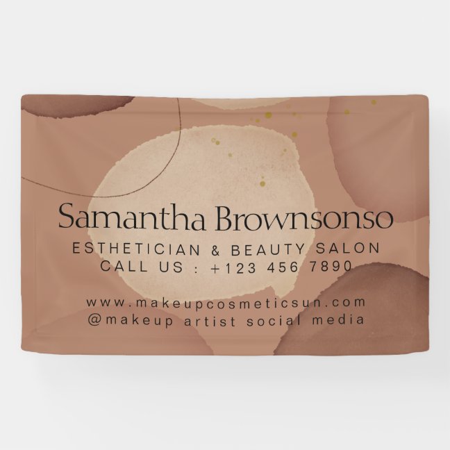 Brown Classic Neutral Earth Tone Esthetician Banner