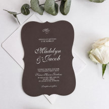 Brown Classic Wedding invitations