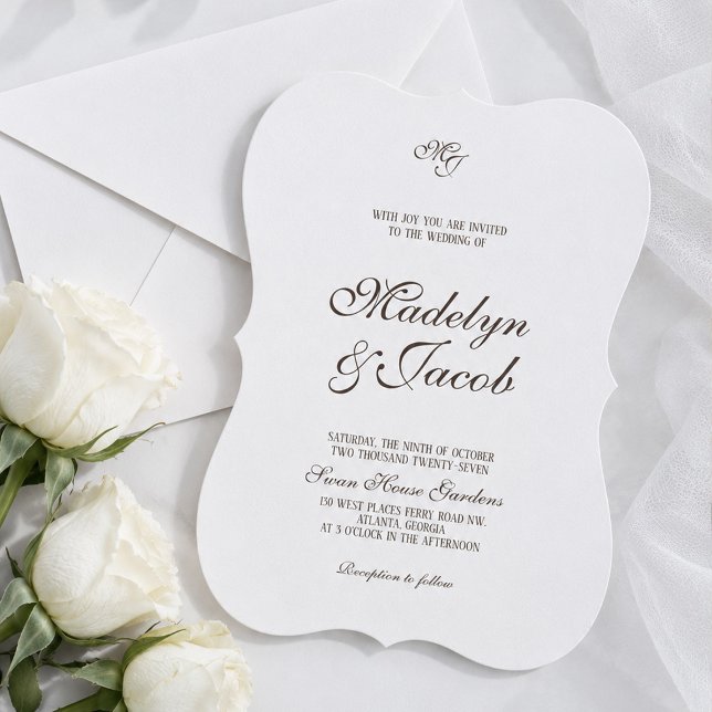 Brown Classic Wedding invitations (Creator Uploaded)