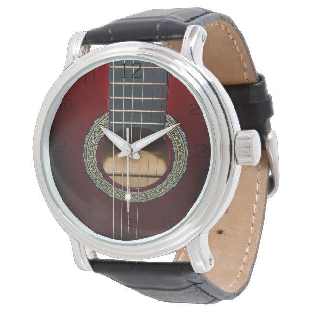 Brown Classical Guitar Barrel And Strings, Watch (Angled)