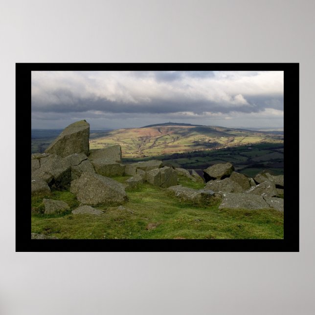 Brown Clee from Clee Hill. Poster by cARTerART (Front)