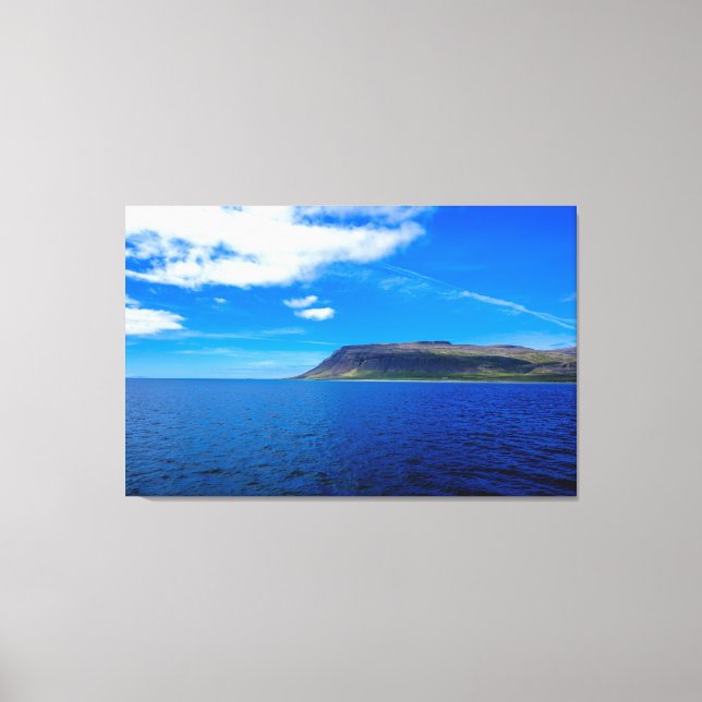 Brown Cliff Near Sea Canvas Print (Front)
