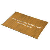 brown close‐grained wood texture placemat (On Table)