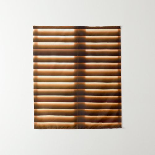 Brown closed window blinds tapestry