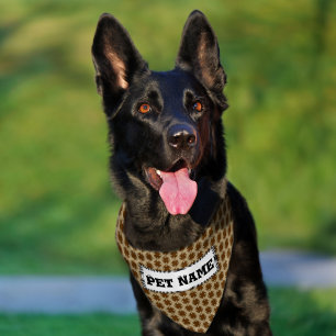 Brown Clover Ribbon by Kenneth Yoncich Pet Bandana Collar