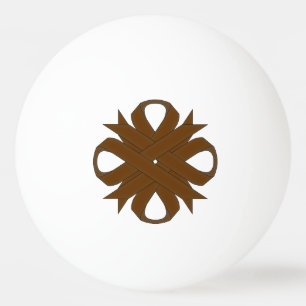 Brown Clover Ribbon by Kenneth Yoncich Ping-Pong Ball