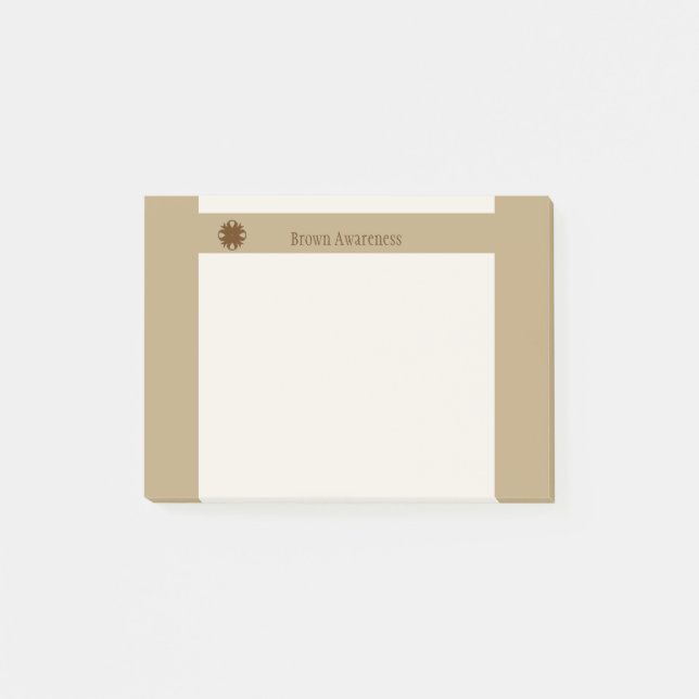 Brown Clover Ribbon by Kenneth Yoncich Post-it Notes (Front)
