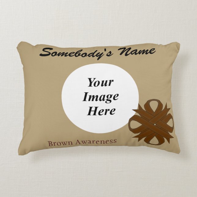Brown Clover Ribbon Template by Kenneth Yoncich Accent Pillow (Front)