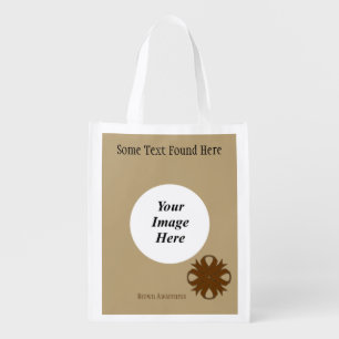 Brown Clover Ribbon Template by Kenneth Yoncich Grocery Bag