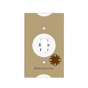 Brown Clover Ribbon Template by Kenneth Yoncich Light Switch Cover