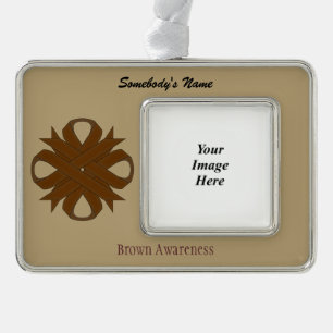 Brown Clover Ribbon Tmpl (H-O) by Kenneth Yoncich Christmas Ornament