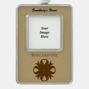 Brown Clover Ribbon Tmpl (V-O) by Kenneth Yoncich Christmas Ornament
