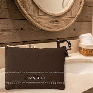 Brown Clutch Bag, Classic Rustic Style, for her Accessory Pouch