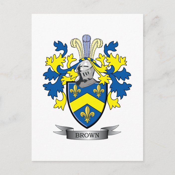Brown Coat of Arms Postcard