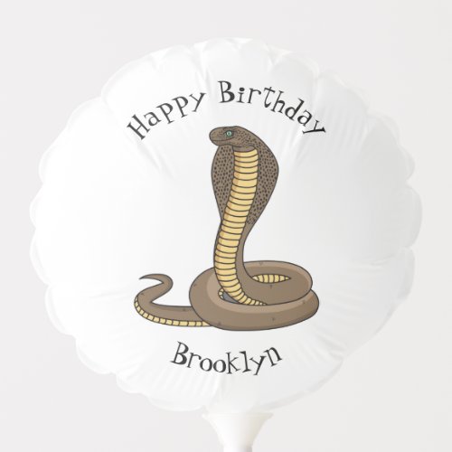 Brown cobra snake illustration  balloon