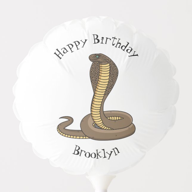 Brown cobra snake illustration  balloon (Front)