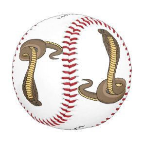 Brown cobra snake illustration  baseball