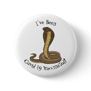 Brown cobra snake illustration  button