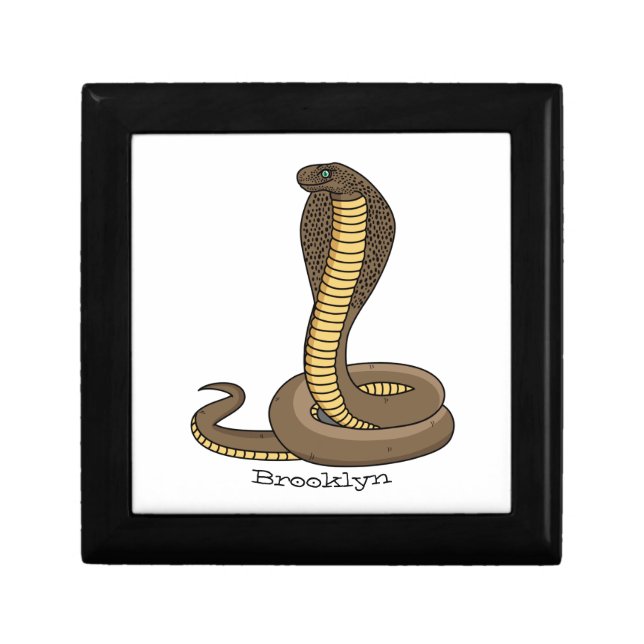 Brown cobra snake illustration  gift box (Front)