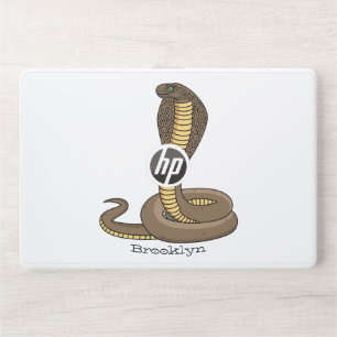 Brown cobra snake illustration  HP laptop skin