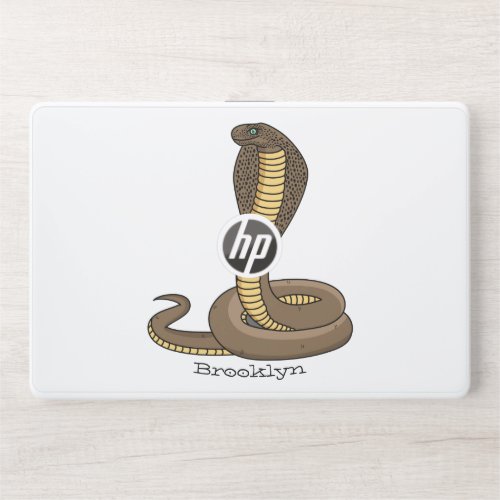 Brown cobra snake illustration  HP laptop skin