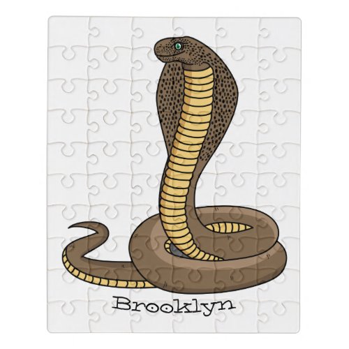 Brown cobra snake illustration  jigsaw puzzle