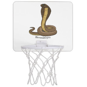 Brown cobra snake illustration mini basketball hoop